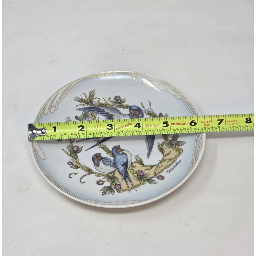 Hutschenreuther Ole Winther Barn Swallow August Plate Germany 6in